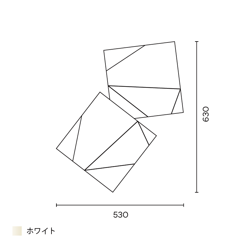 Origami ウォール 2ピース ホワイト