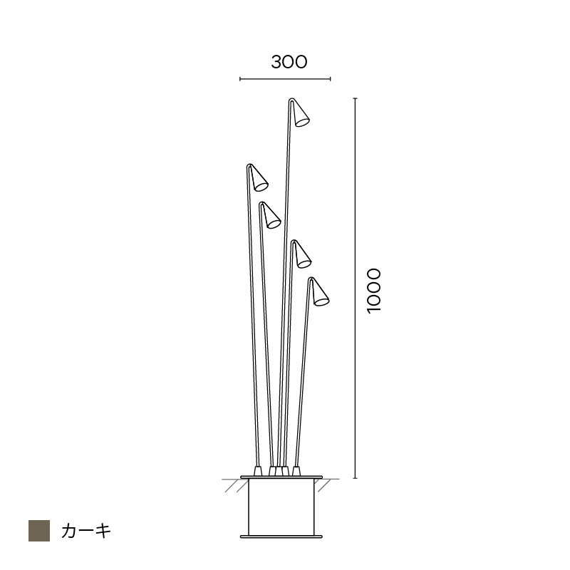 Brisa フロア 5ピース 1000 カーキ