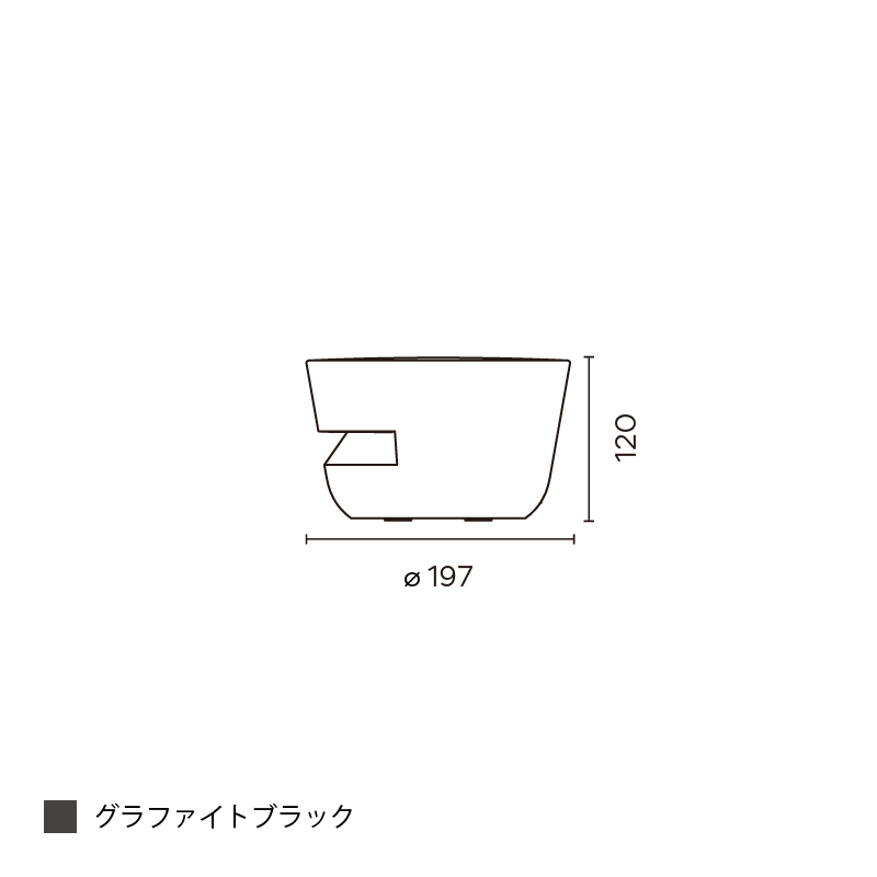 Dots outdoor スタンド200 片側配光 グラファイトブラック