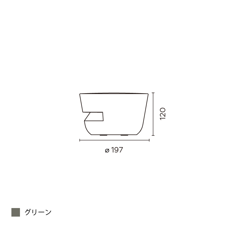 Dots outdoor スタンド200 片側配光 グリーン