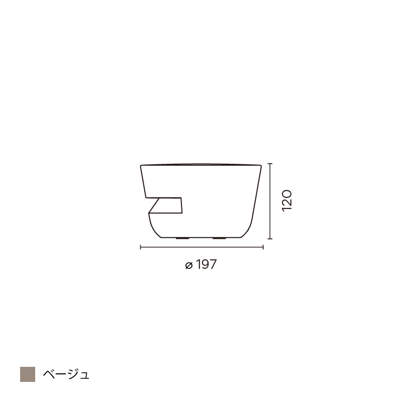 Dots outdoor スタンド200 片側配光 ベージュ