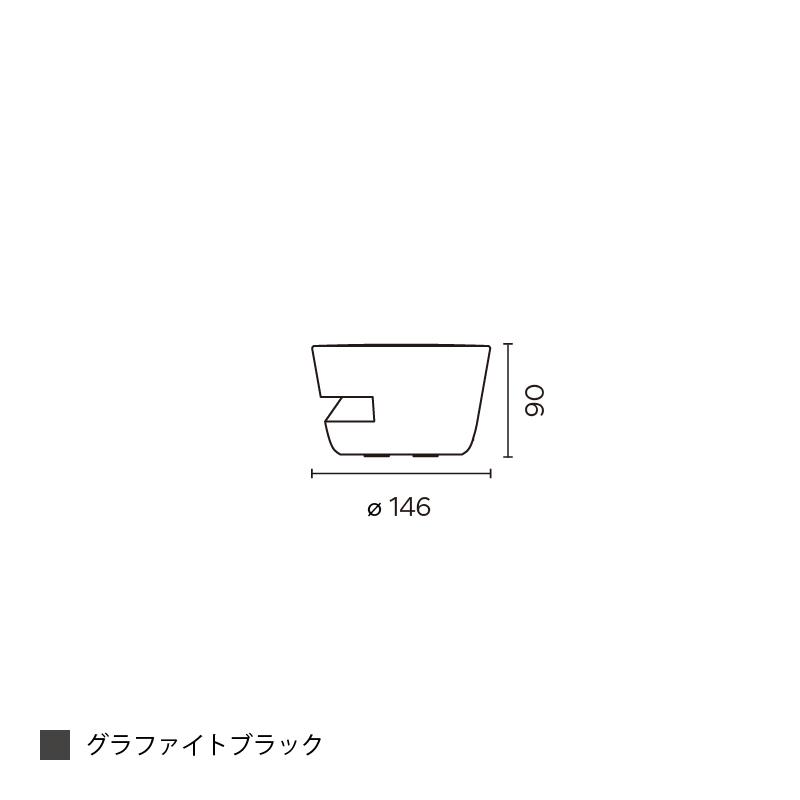 Dots outdoor スタンド150 片側配光 グラファイトブラック