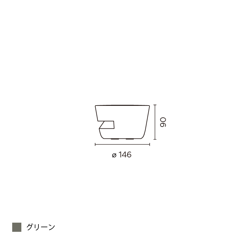 Dots outdoor スタンド150 片側配光 グリーン