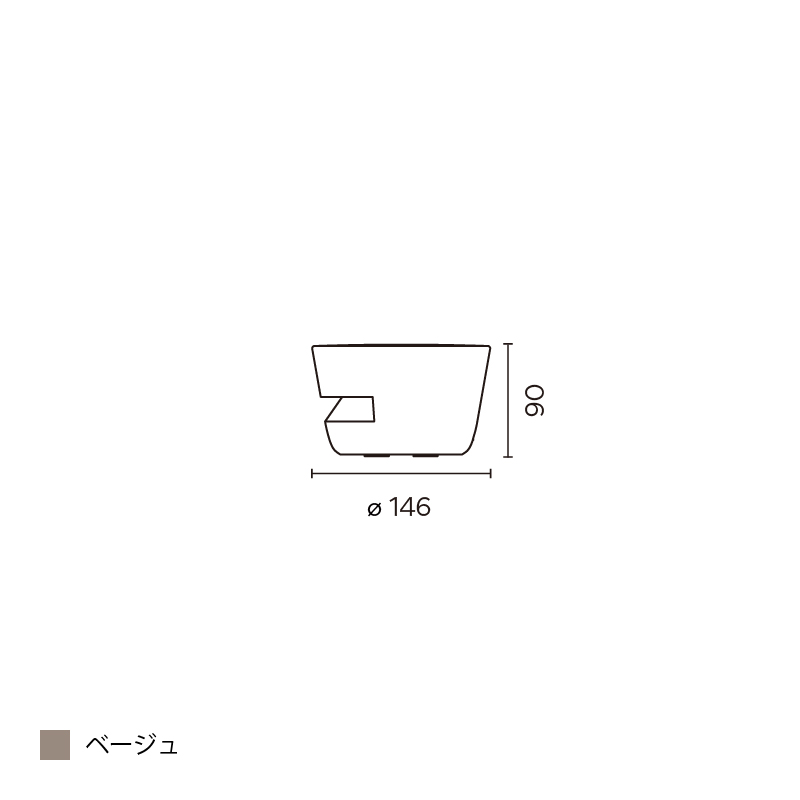 Dots outdoor スタンド150 片側配光 ベージュ