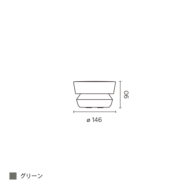Dots outdoor スタンド150 全周配光 グリーン