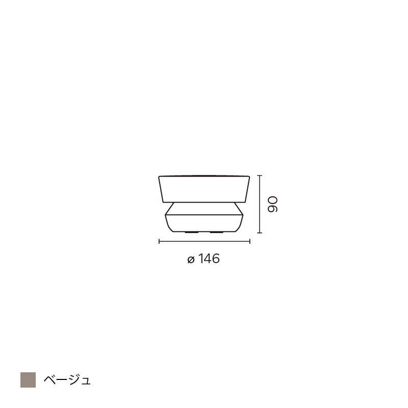 Dots outdoor スタンド150 全周配光 ベージュ