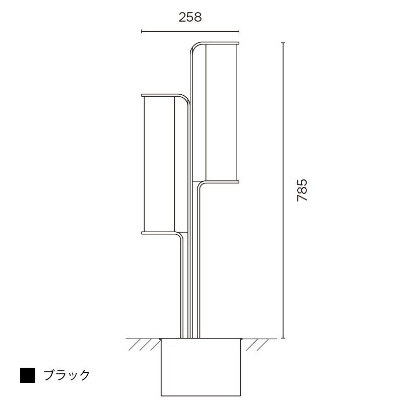 Class フロアランプ 785 2灯タイプ ブラック