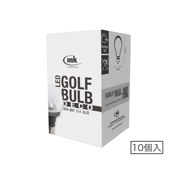 デコゴルフボール 10個入 (電球色) クリア