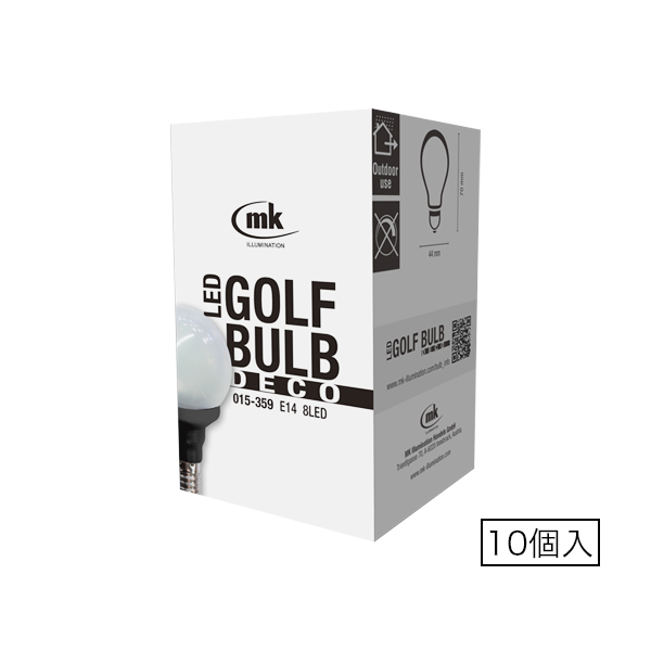 デコゴルフボール10個入 (電球色) マット