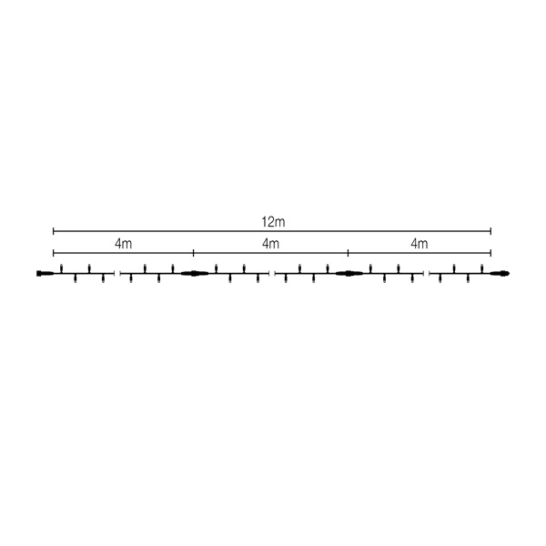 36V ストリングライト 120-12m 黒コード (電)