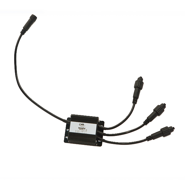 クイックフィックス アダプターボックス 3分岐 黒コード