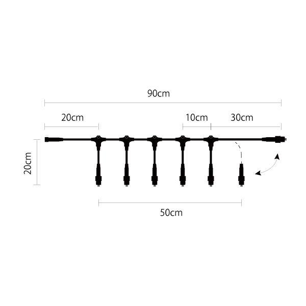 クイックフィックス 6分岐 黒コード