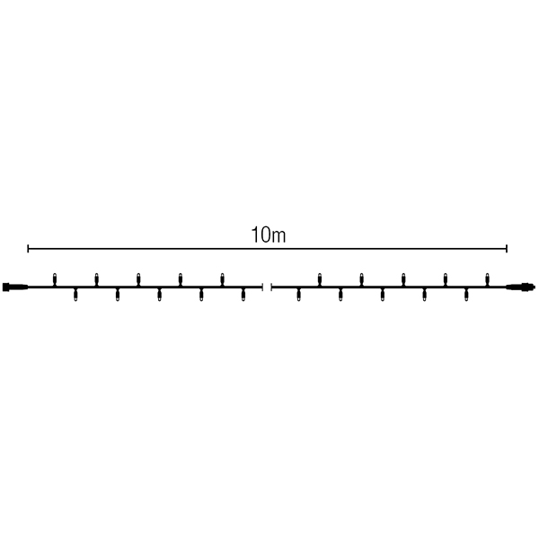 ストリングライト100-10m 透明コード (白&電) ミックスカラー
