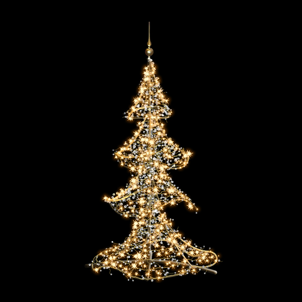 クリスタルツリー 4段 電球色