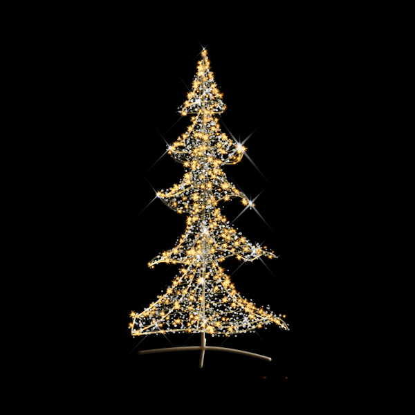 クリスタルツリー 5段 電球色