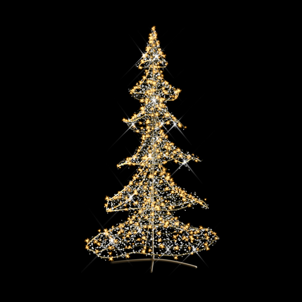 クリスタルツリー 6段 電球色