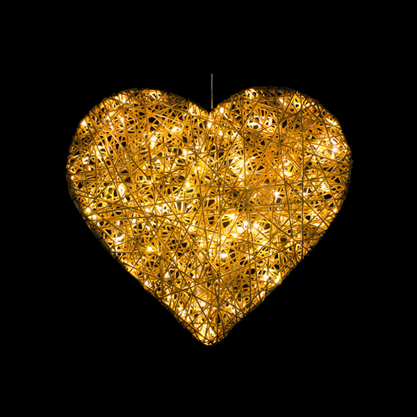 2Dオーガニックハート (ライトブラウン)