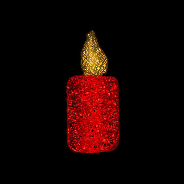 36V 3Dオーガニックキャンドル (レッド)