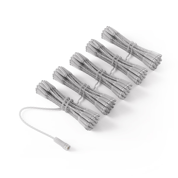 Twinkly Plus カーテン 0.5×4m 透明コード (RGB+W)